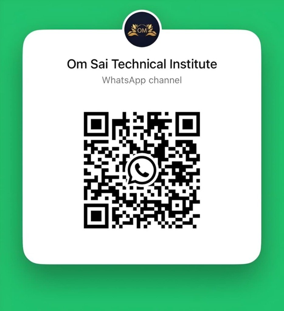 Om Sai Technical Institute WhatsApp Channel QR Code
